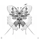 semicolon butterfly  tattoo design idea