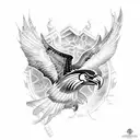 seahawk tattoo design idea