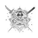 anime sword tattoo design idea