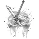 anime sword tattoo design idea