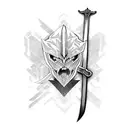 anime sword tattoo design idea