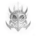 majoras mask tattoo design idea