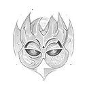 majoras mask tattoo design idea