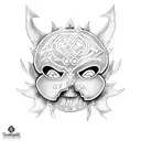 majoras mask tattoo design idea