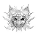 majoras mask tattoo design idea