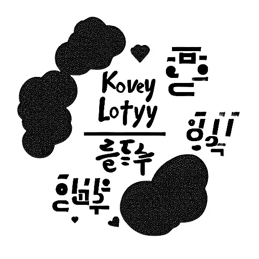 lovely in korean tattoo design idea