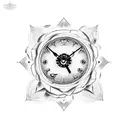 clock with cross and rose with thorns  tattoo design idea