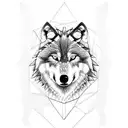 wolf in progress tattoo design idea