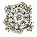 half sun with may 28 2024 Roman numerals  tattoo design idea