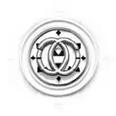 A heart-shaped Chanel logo with Sagittarius symbol tattoo design idea