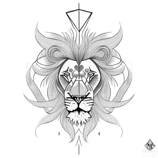lion,fish,Aries  tattoo design idea