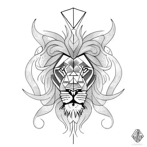 lion,fish,Aries  tattoo design idea