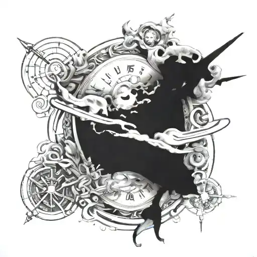 Universe Time God Patience  tattoo design idea