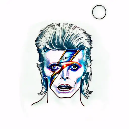 David bowie and shih tzu  tattoo design idea