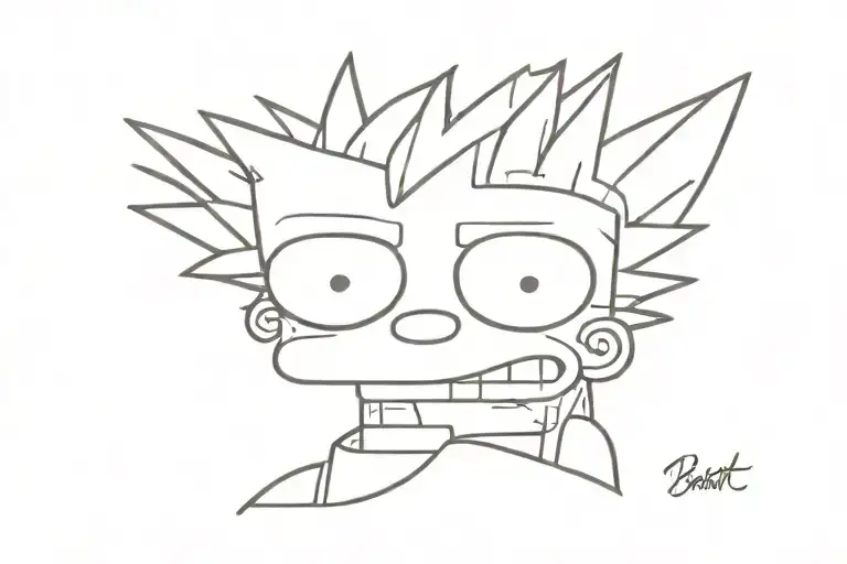 bart Simpson tattoo design idea