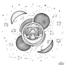 moon phases tattoo design idea