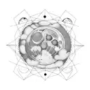 moon phases tattoo design idea