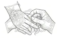 pinky promise with the name Kash underneath each other tattoo design idea