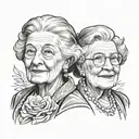 grandma and uncle tattoo design idea