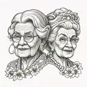 grandma and uncle tattoo design idea