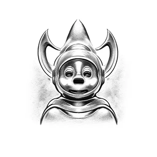 Tinky Winky teletubbie tattoo design idea