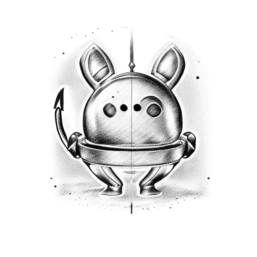 Tinky Winky teletubbie tattoo design idea