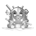 Tinky Winky teletubbie tattoo design idea