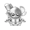 Tinky Winky teletubbie tattoo design idea