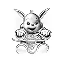 Tinky Winky teletubbie tattoo design idea