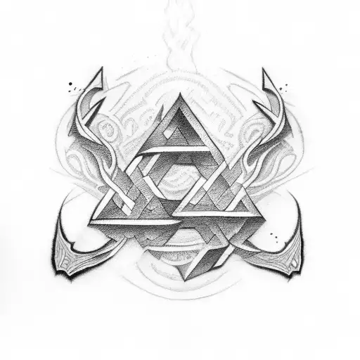 symbol with the letters AG tattoo design idea
