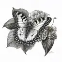 semicolon butterfly tattoo design idea