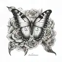 semicolon butterfly tattoo design idea