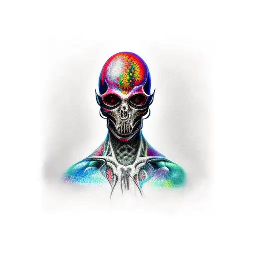 corvo com chapéu de bruxa na vassoura tattoo design idea