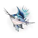 sailfish tattoo design idea