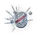 automotive bio mechanical tattoo design idea