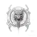 bio mechanical tattoo design idea