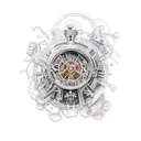 bio mechanical tattoo design idea