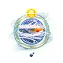 Planet earth, the solar System and Black Hole connected with each other tattoo design idea