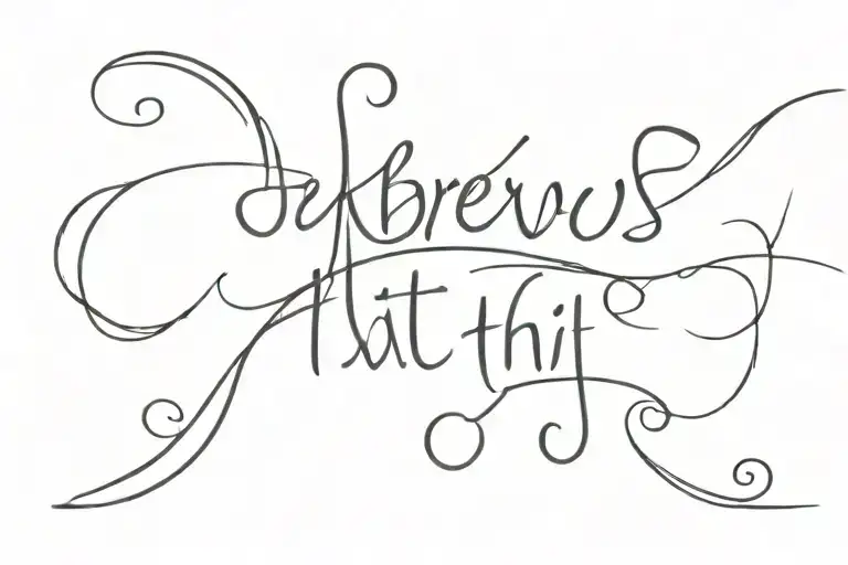hebrews 11:1 tattoo design idea