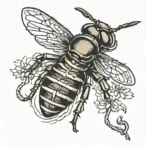 hornet tattoo design idea