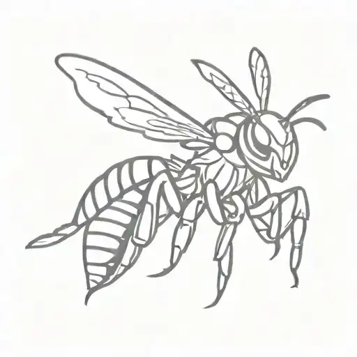 hornet tattoo design idea