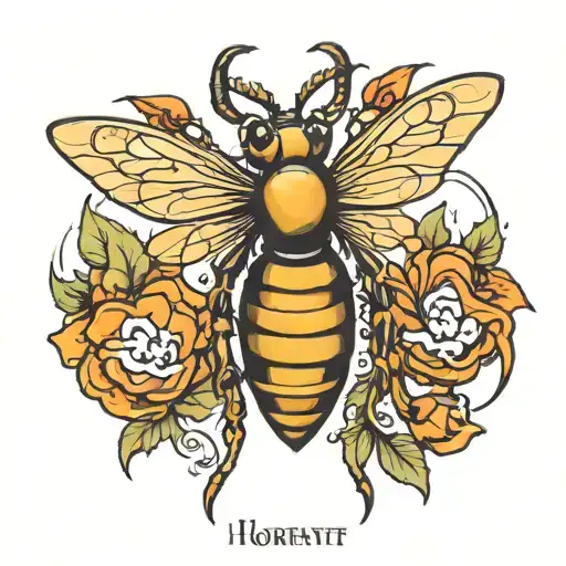 hornet and name Tyler tattoo design idea