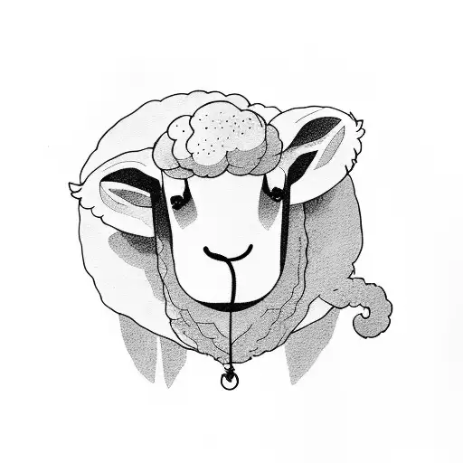 a boy with his father. then a lost sheep tattoo design idea