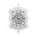 reloj de arena tattoo design idea