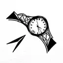 reloj de arena tattoo design idea