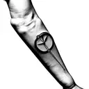 reloj de arena tattoo design idea