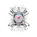 reloj de arena tattoo design idea