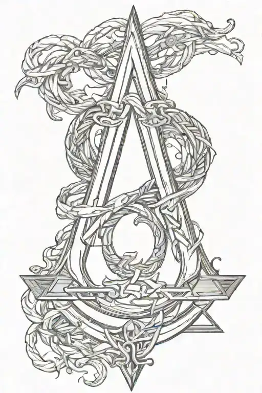 assasins Creed symbol intertwined tattoo design idea