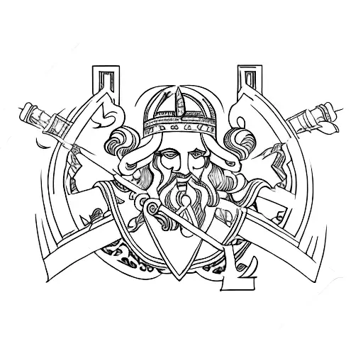 measure of greek mythology tattoo design idea
