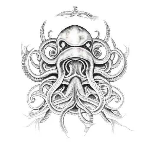 Kraken tattoo design idea